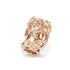 Dominique Cohen floral band ring, in 18k rose gold with champagne diamonds <span class='visuallyhidden'>Call, text 323-404-2959 for shopping help.</span>